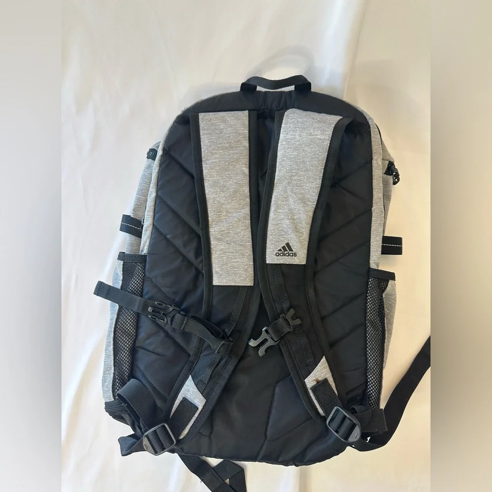 Gray Men’s Backpack with Black Trim Adidas Black And Gray Backpack unisex - Picture 3 of 6